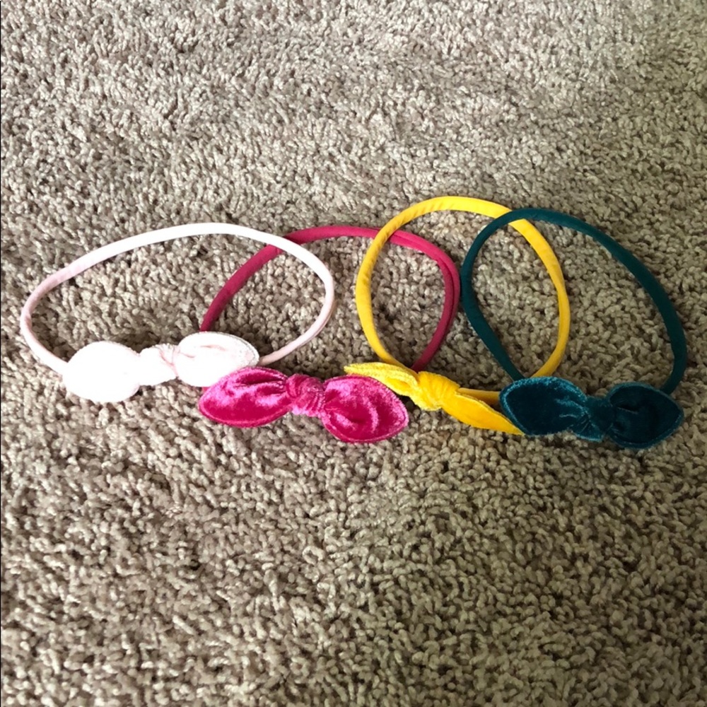 Baby velvet bow headbands